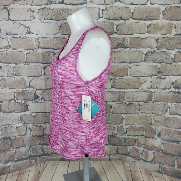 Roxy Pink Marled Knit  Tank Size Small - Picture 2 of 8